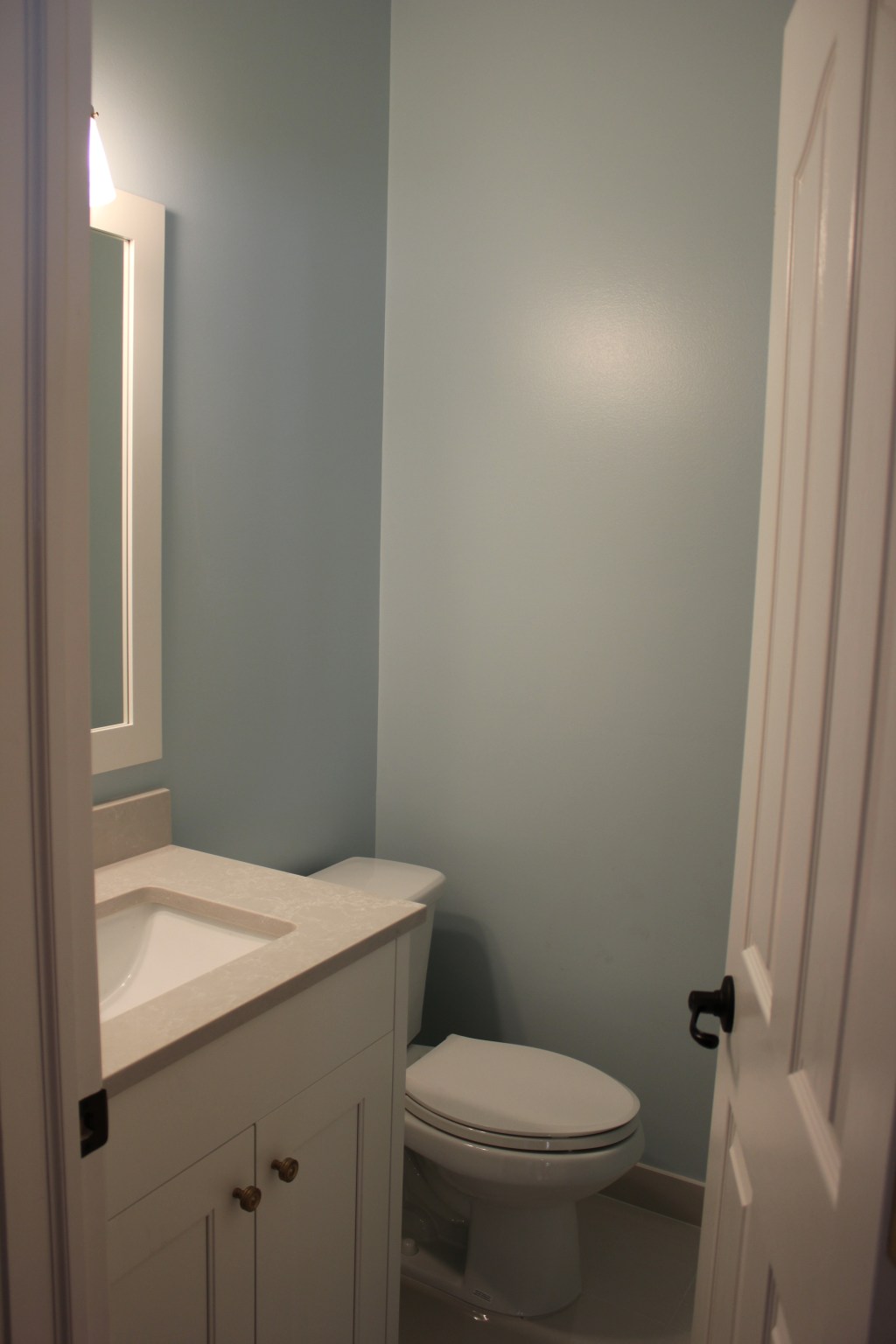 Blue powder room